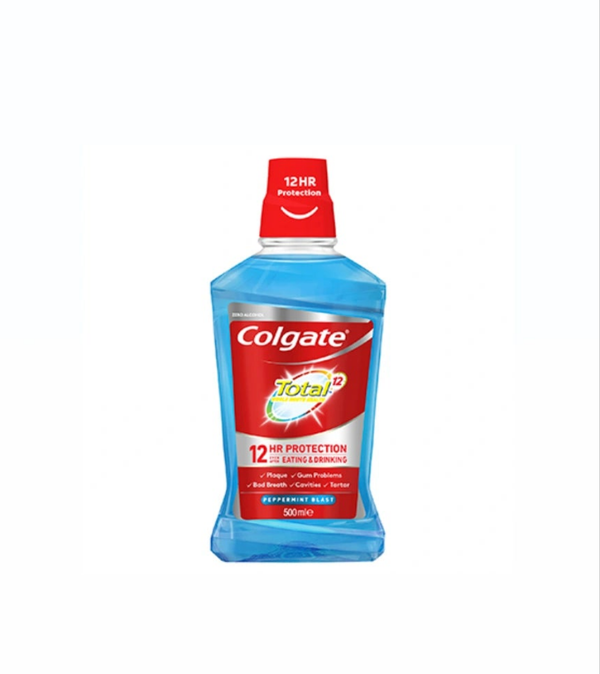 COLGATE TOTAL - קולגייט פלאקס שטיפת פה כחולה מנטה נשימה רעננה לאורך זמן