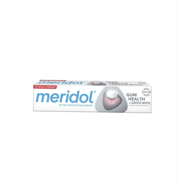 Meridol- משחת שיניים להגנה על החניכיים + הלבנה עדינה מסייעת במניעת בעיות חניכיים וחזרתן