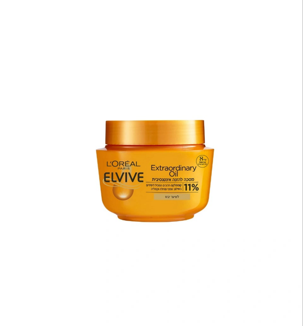 L'OREAL- ELVIVE מסכה לשיער הזנה אינטנסיבית 6 שמנים מפרחים לשיער יבש
