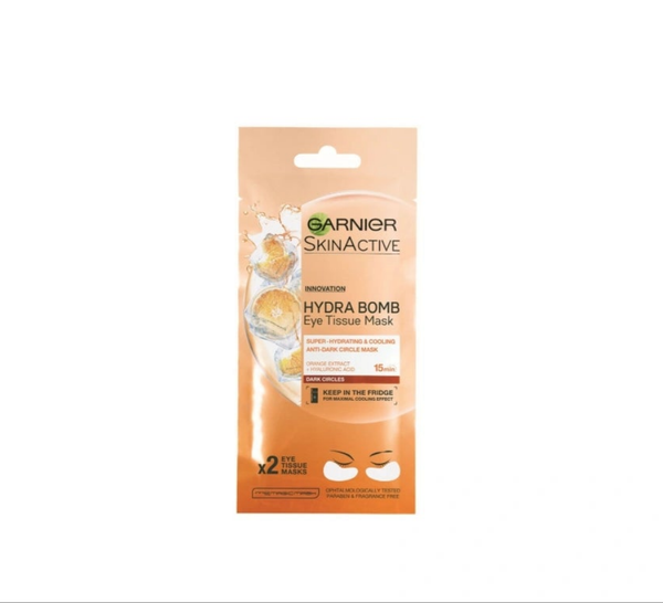 GARNIER  - מסכת טישו לעיניים  SKIN ACTIVE - תפוז