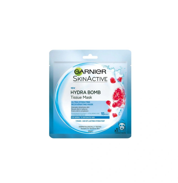 GARNIER  - TISSUE MASK מסכת רימונים לעור יבש