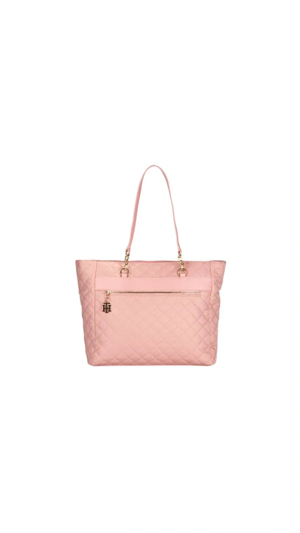 Quilted faux leather Shopping bag