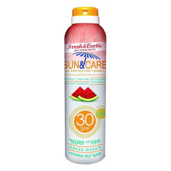 Sun&Care ספריי שקוף SPF30 UVA B בניחוח אבטיח 200 מ"ל 7290115041453