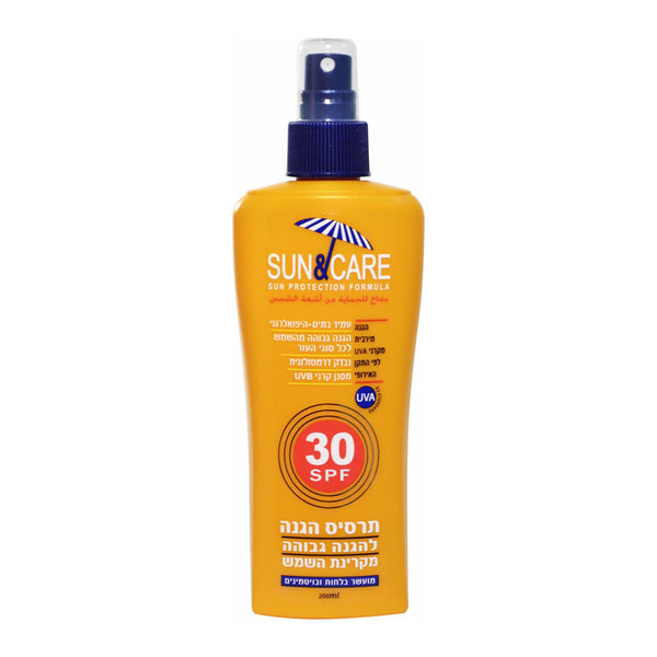תרסיס הגנה שקוף עם מקדם הגנה SPF-30 סאן אנד קר. 7290106262577