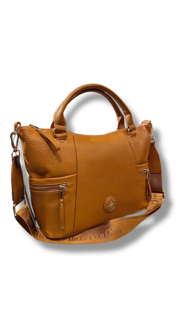 Textured Zippered Shoulder Bag