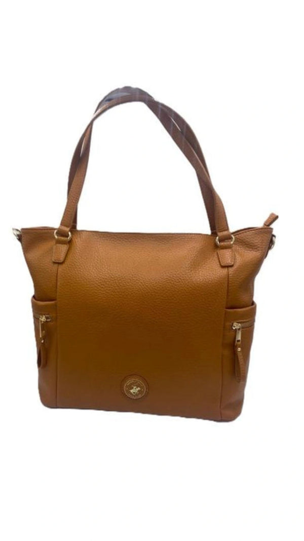 Textured Zippered Shoulder Bag